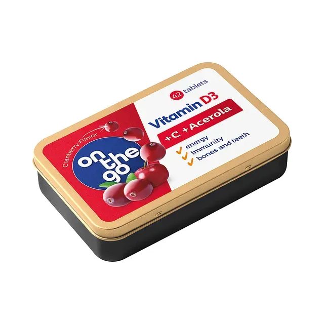 Vitamiin D₃ + C + acerola-kirsi ekstrakt N42, ONTHEGO, 38 g