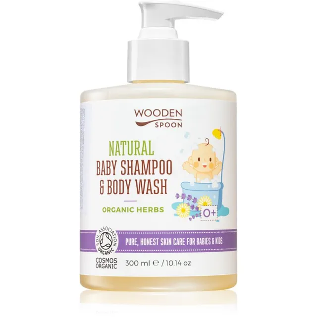WoodenSpoon Natural Šampoon ja dušigeel lastele lavendl lõhnaga 300 ml