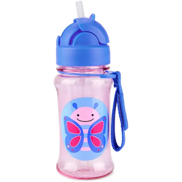 Skip Hop Zoo Tritan pudel kõrrega Butterfly 12m+ 1 tk