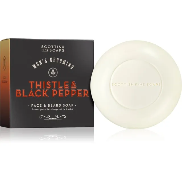 Scottish Fine Soaps Thistle & Black Pepper Tükiseep näole ja habemele 100 g