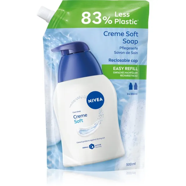 NIVEA Creme Soft Vedelseep täitepakend 500 ml