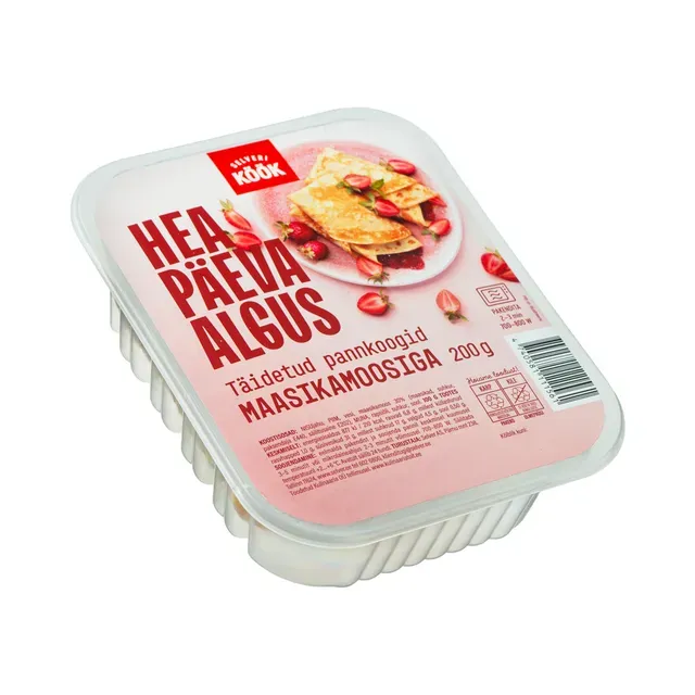 Täidetud pannkoogid maasikamoosiga, SELVERI KÖÖK, 200g