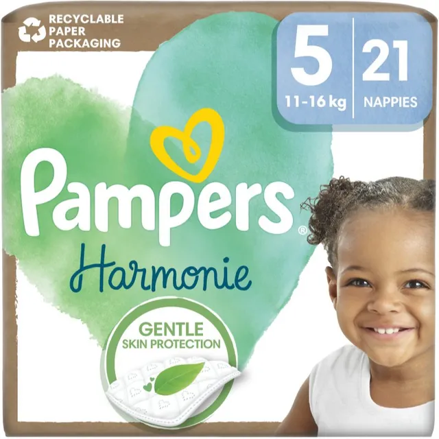 Pampers Harmonie Size 5 ühekordsed mähkmed 11-16 kg 21 tk