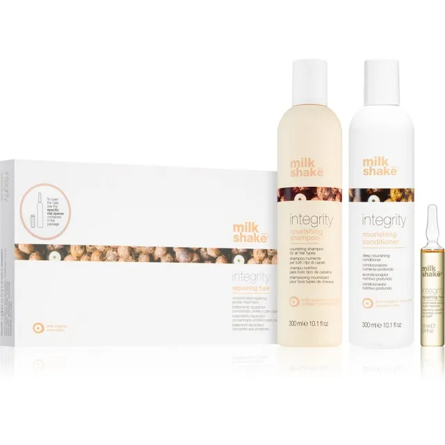 milk_shake® Integrity Set with Conditioner komplekt kahjustatud ja habrastele juustele