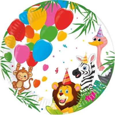 Ühekordne taldrik "Jungle" 23cm 8tk