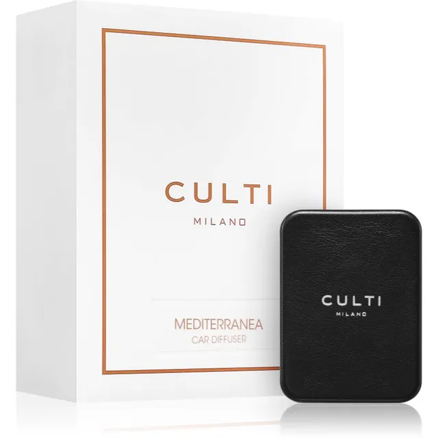 Culti Milano Car Diffuser Black Mediterranea autoõhu värskendaja + üks täide 7x5 cm