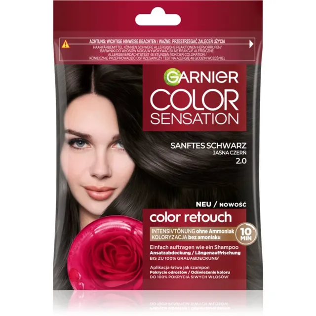 Garnier Color Sensation Toniseeriv šampoon juustele varjund 2.0 Light Black 1 tk