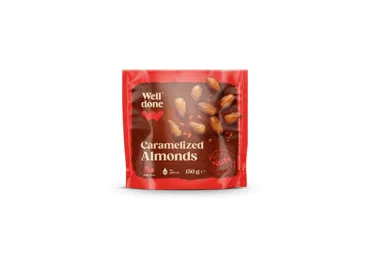Karamelliseeritud mandlid WELL DONE 150g