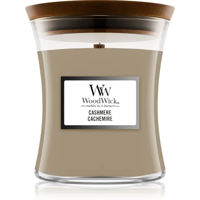 Woodwick Cashmere lõhnaküünal puidust taht 275 g