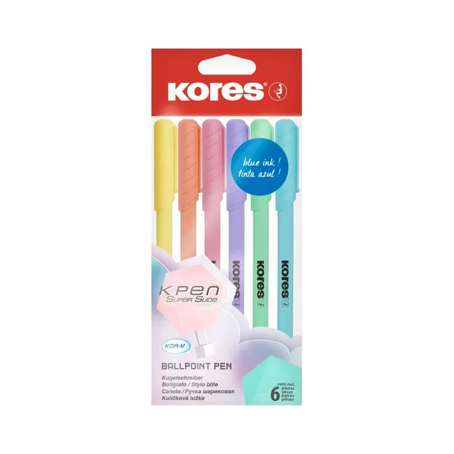 Pastapliiats Pastel 1,0mm, KORES, 6 tk
