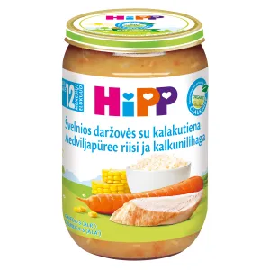 Juurviljapüree kalkunilihaga mahe 12+, HIPP, 220 g