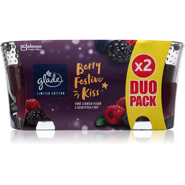 GLADE Berry Festive Kiss DUO lõhnaküünal 2x112 g