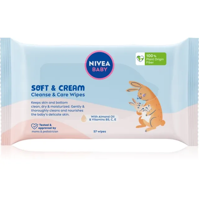 NIVEA BABY Soft & Cream Puhastusrätikud 57 tk