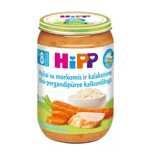 Hipp Bio 8K Riisi-porg.püree 220g kalkun