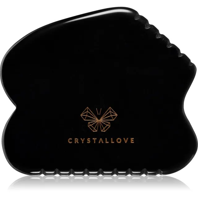 Crystallove Black Obsidian Contour Gua Sha Massaaživahend 1 tk