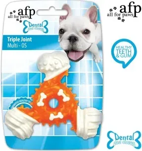 Hambaid ja igemeid hooldav mänguasi koerale Dental Triple Joint (AFP - Dental Dog Chews)