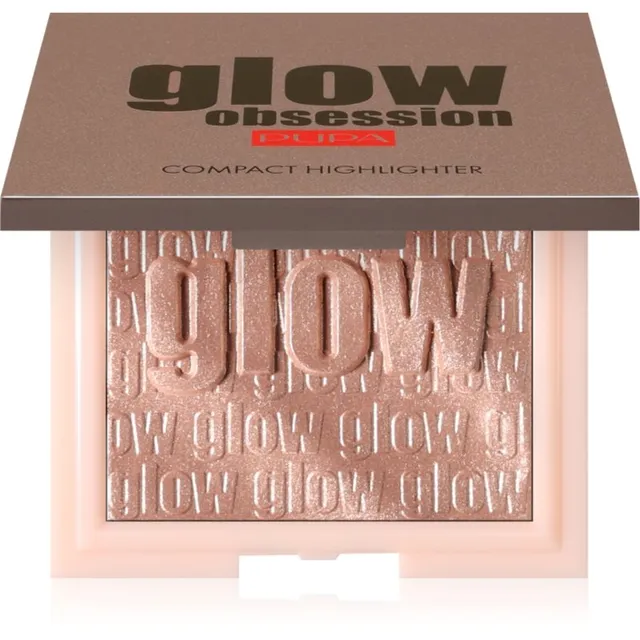 PUPA Milano Glow Obsession Professionaalne valgustneelav presspuuder varjund 002 - Rose Gold 6 g