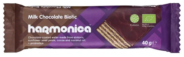 Piimašokolaadiga kaetud vahvel BIOTIC, ökoloogiline