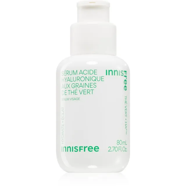 innisfree Green Tea Seed Hyaluronic Serum Rahustav näoseerum sära andmiseks ja niisutamiseks 80 ml