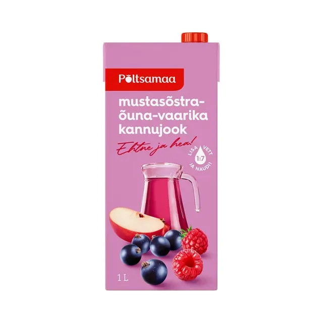 Mustasõstra-õuna-vaarika kannujook, PÕLTSAMAA, 1 L