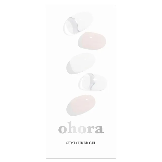 OHORA Semi Cured Gel Nail Strips N Soft Cream 30pcs