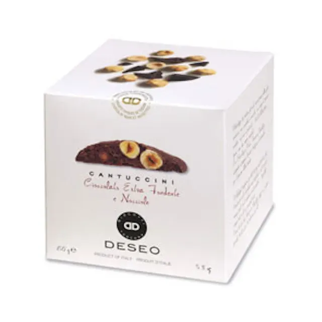 Cantuccini küpsised tumeda šokolaadi ja pähklitega karbis, DESEO, 200 g
