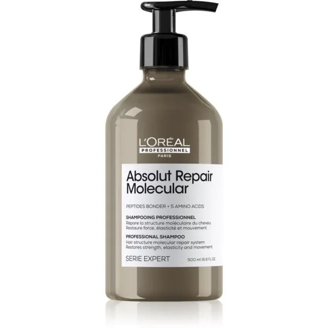 L’Oréal Professionnel Serie Expert Absolut Repair Molecular Tugevdav šampoon kahjustatud juustele 500 ml