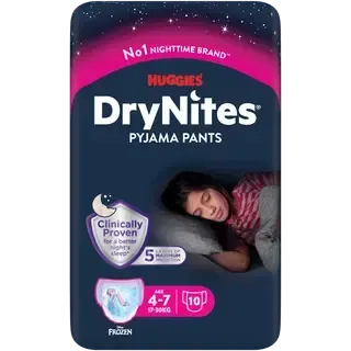 Püksmähkmed Dry Nites tüdrukutele, HUGGIES, 17-30 kg/10 tk