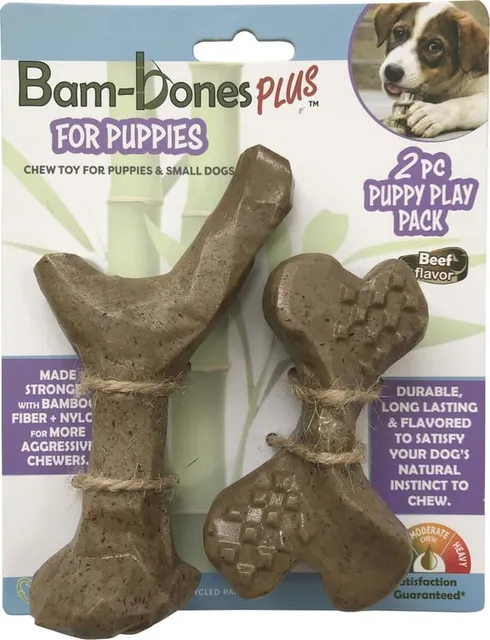 BamBones kutsika näritav mänguasi, veis, 2 tk