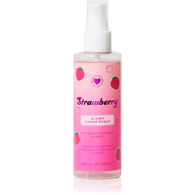 I Heart Revolution Strawberry Glow Fixing Spray Kirgastav fikseerimispihusti varjund Strawberry 100 ml