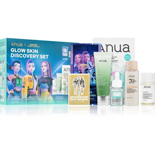 Anua K-Pop Demon Hunters Glow Skin Discovery Set Kinkekomplekt sära andva efektiga