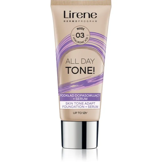 Lirene ALL DAY TONE! Niisutav jumestuskreem nahale sära andmiseks varjund 03 Nude 30 ml