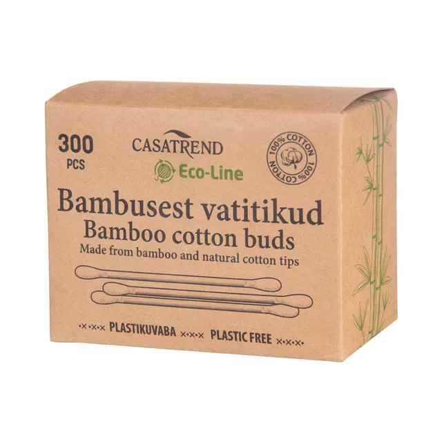 Vatitikud Bambus Eco-Line, CASATREND, 300 tk