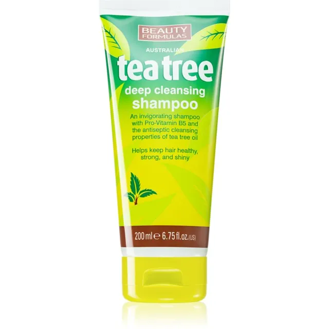 Beauty Formulas Tea Tree Sügavpuhastav šampoon 200 ml