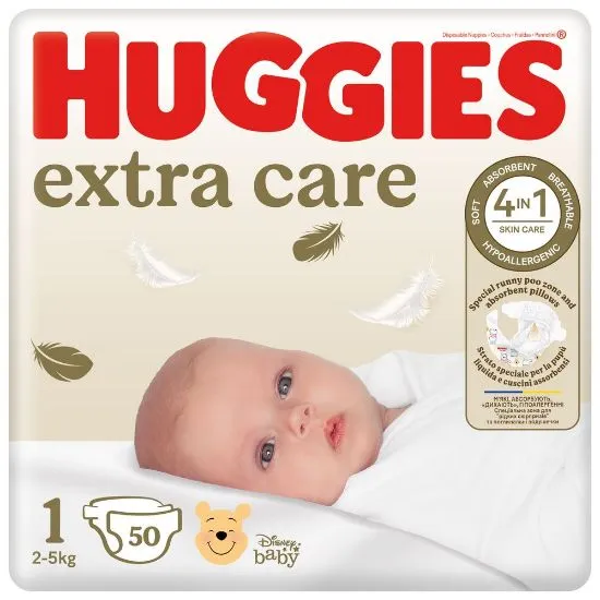 Huggies mähkmed Extra Care 1 2-5kg 50tk