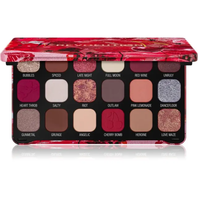 Revolution Forever Flawless Lauvärvipalett varjund Cherry Rebel 18x1.1 g