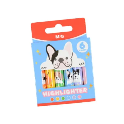 Tekstimarkerid M&G Puppy, 6 värvi BS26