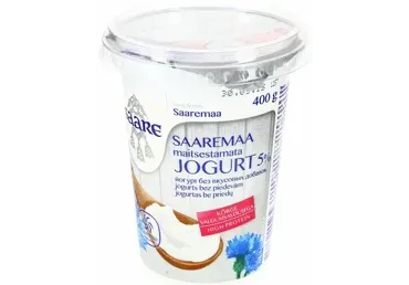 Maitsestamata jogurt 5%, SAARE, 400 g
