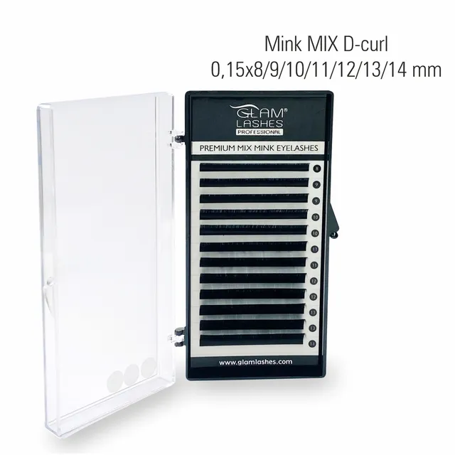 GlamLashes Premium Mink Eyelash Extension D-Curl 0,15