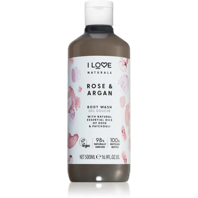 I Love Naturals Rose & Argan Oivaline dušigeel roosi lõhnaga 500 ml