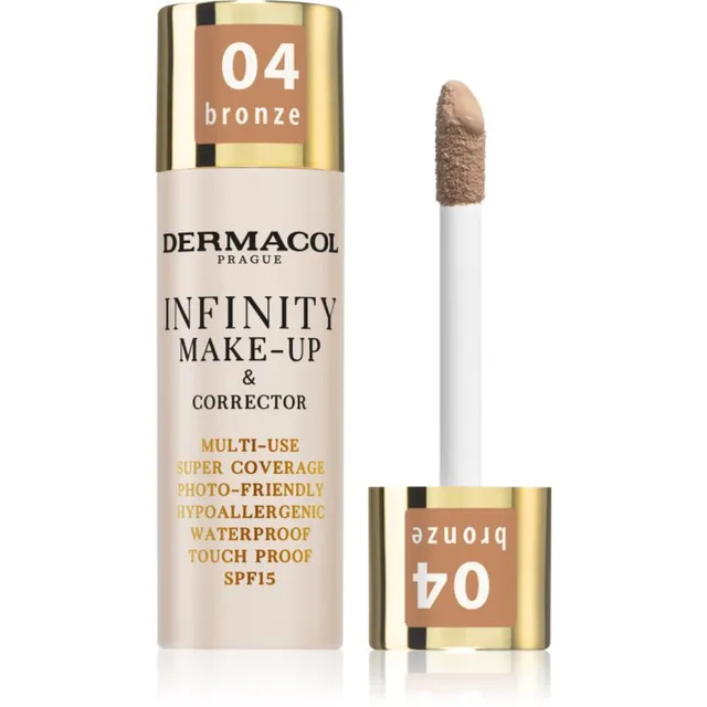 Dermacol Infinity Täielikult kattev jumestuskreem SPF 15 varjund 04 Bronze 20 g