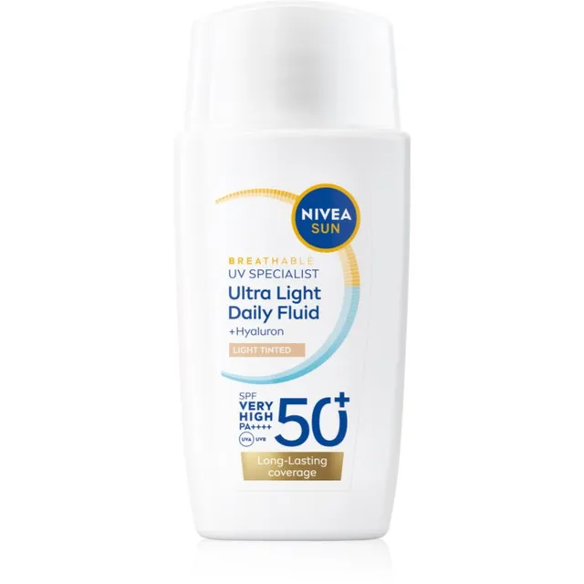 NIVEA SUN Ultra Light Kerge tooniv vedelik SPF 50+ varjund Light 40 ml