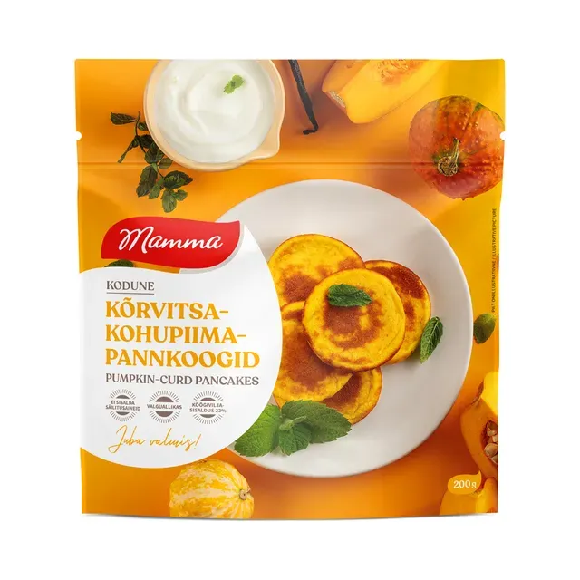 Kõrvitsa-kohupiimapannkoogid, MAMMA, 200 g