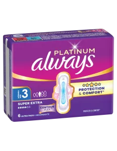 Always Platinum Super Extra hügieenisidemed tiibadega nr 3 (6 tk)