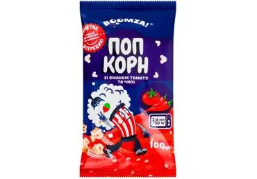 Mikropopkorn tomati/tšilli BOOMZA 100g