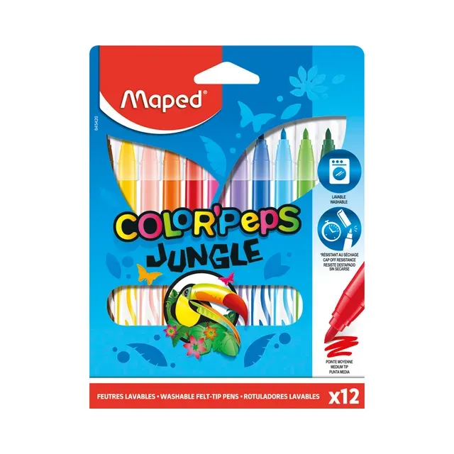 Viltpliiats ColorPeps Jungle 12tk, MAPED