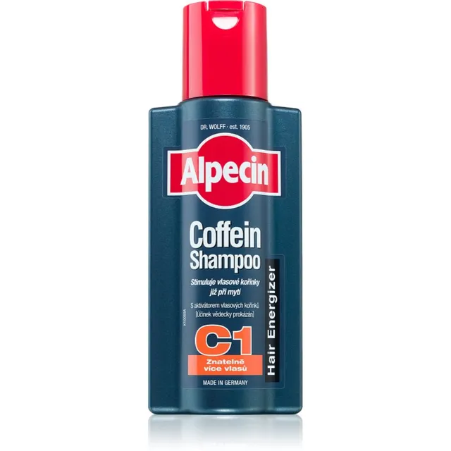 Alpecin Hair Energizer Coffein Shampoo C1 Kofeiinišampoon meestele juuksekasvu stimuleerimine 250 ml