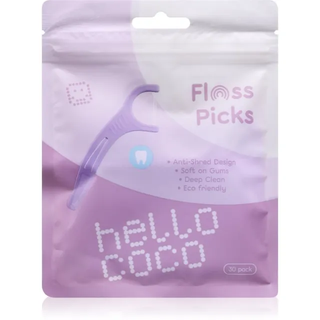 hello coco Floss Picks Hambaorgid koos hambaniidiga 30 tk