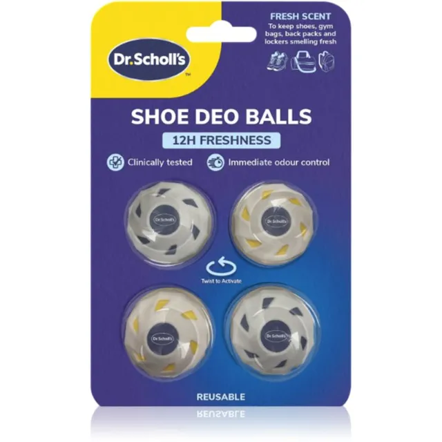Scholl Dr. Scholl's 12 Hour Freshness värskendavad kuulikesed jalatsite jaoks 4 tk