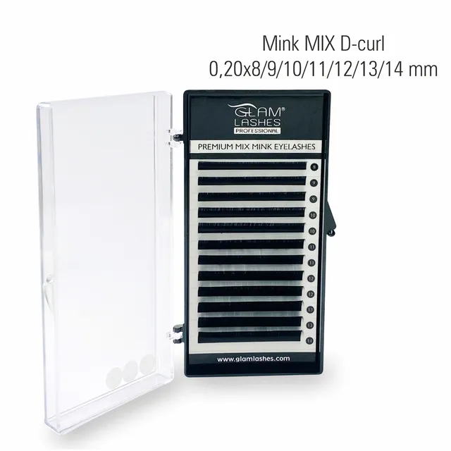 GlamLashes Premium Mink Eyelash Extension D-Curl 0,20